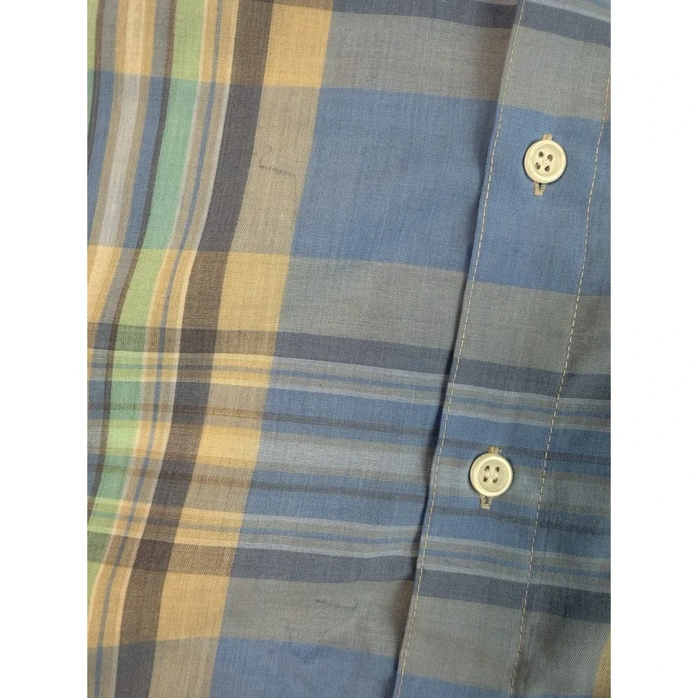 Vintage 1980s Levi's Colorgraphs XL Plaid Shirt Made in Korea Preppy Dadcore